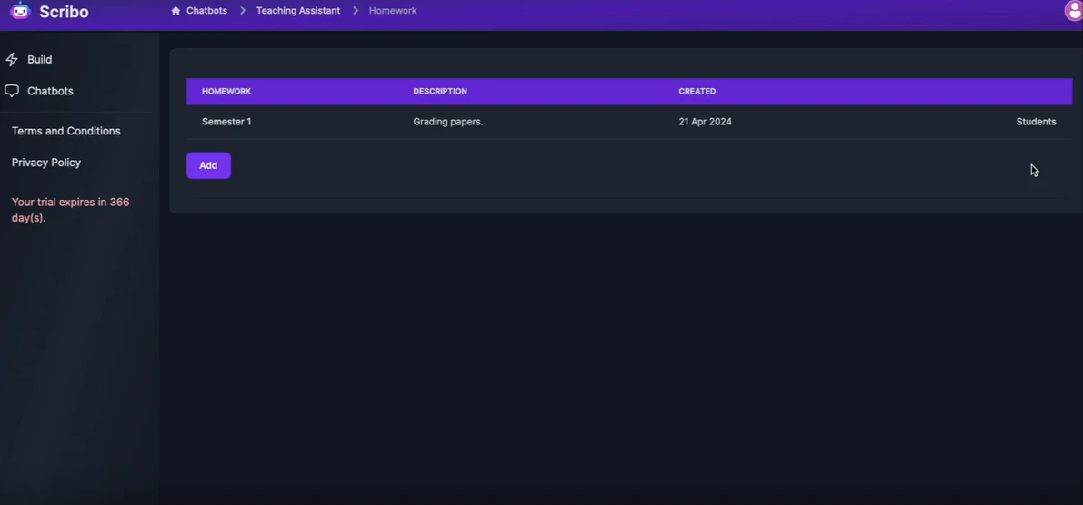 screenshot of Scribo AI